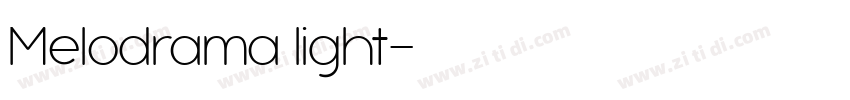 Melodrama light字体转换